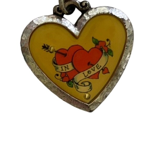 RETIRED Brighton Bracelet Feelin Groovy Tattoo Hearts Rare 7-Charm Collectible - Picture 4 of 10